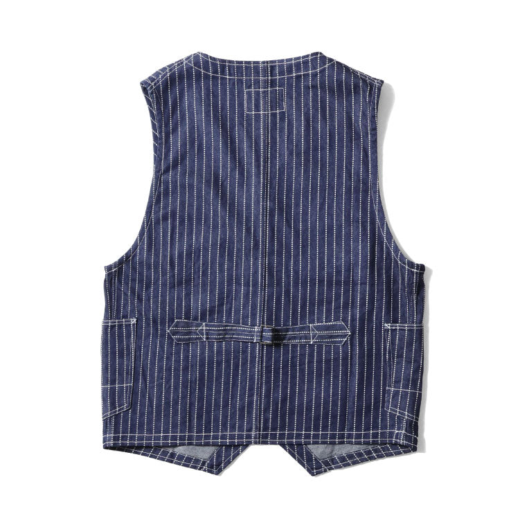 HOUSTON WABASH DENIM RAILROADER WORK VEST – CRAFTMAN