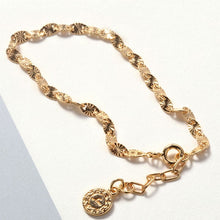 將圖片載入圖庫檢視器 Sana 18K Yellow Gold Plated Flat Oval-link Chain Bracelet
