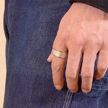 將圖片載入圖庫檢視器 Yellow Poppy Flower 24K Gold Plated Tufa Cast Ring