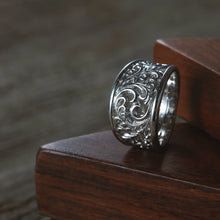 將圖片載入圖庫檢視器 Rhodium Plated Arabesque Openwork Ring