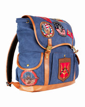 Load image into Gallery viewer, TOP GUN® CANVAS BACKPACK WITH PATCHES
