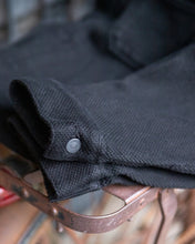 Load image into Gallery viewer, DOUBLE CLOTH SASHIKO DARK BLACK TRUCKER JACKET