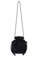 Load image into Gallery viewer, Indigo Nylon Satin Tsujigahana Drawstring Bag