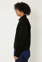 Load image into Gallery viewer, DOUBLE CLOTH SASHIKO DARK BLACK TRUCKER JACKET