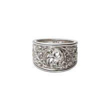 將圖片載入圖庫檢視器 Rhodium Plated Arabesque Openwork Ring