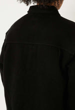 Load image into Gallery viewer, DOUBLE CLOTH SASHIKO DARK BLACK TRUCKER JACKET