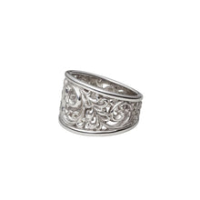 將圖片載入圖庫檢視器 Rhodium Plated Arabesque Openwork Ring