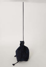 Load image into Gallery viewer, Indigo Nylon Satin Tsujigahana Drawstring Bag