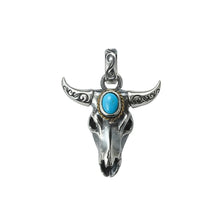 將圖片載入圖庫檢視器 Turquoise Buffalo Skull Pendant
