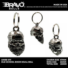 將圖片載入圖庫檢視器 BRAVO BELLS - OLDSCHOOL BIKER SKULL