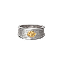 將圖片載入圖庫檢視器 Yellow Poppy Flower 24K Gold Plated Tufa Cast Ring