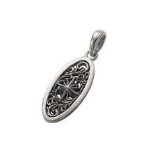 將圖片載入圖庫檢視器 Sun Symbol and Arabesque Oval Pendant
