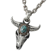 將圖片載入圖庫檢視器 Turquoise Buffalo Skull Pendant
