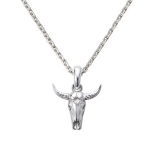 將圖片載入圖庫檢視器 Buffalo Skull Sun Symbol and Arabesque Pendant, Small