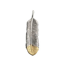 將圖片載入圖庫檢視器 Pre Order - Feather Right Facing Pendant with 18K Gold Tip