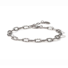 將圖片載入圖庫檢視器 Sana Flat Hammered Oval-link Chain Bracelet