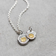 將圖片載入圖庫檢視器 Yellow Poppy Flower 24K Gold Plated Sheridan Carved Pendant, Small