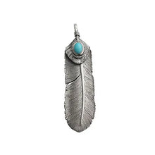 將圖片載入圖庫檢視器 Feather Turquoise Right Facing Pendant