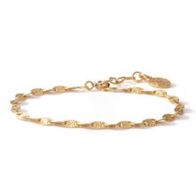 將圖片載入圖庫檢視器 Sana 18K Yellow Gold Plated Flat Oval-link Chain Bracelet