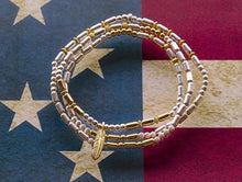 Load image into Gallery viewer, SILVER BEADS WITH SMALL FEATHER