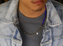 Load image into Gallery viewer, TRIPLE PART LONG BEADS - NAVY