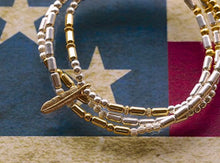 Load image into Gallery viewer, SILVER BEADS WITH SMALL FEATHER