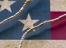 Load image into Gallery viewer, SILVER BEADS WITH SMALL FEATHER