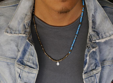 Load image into Gallery viewer, TRIPLE PART LONG BEADS - SKY