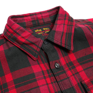 UES EXTRA HEAVY FLANNEL SHIRT - RED