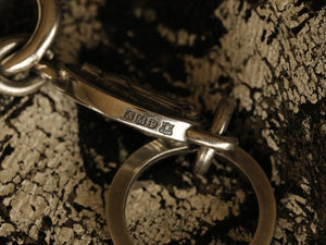 SILVER PLATED BRASS MARY MEDAL KEY HOLDER