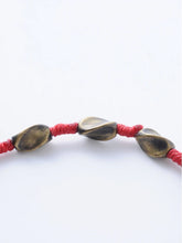 Load image into Gallery viewer, Waxed Cord Maria Bracelet With Brass Cross
