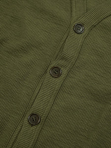 UES COTTON CARDIGAN - OLIVE