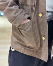 將圖片載入圖庫檢視器 HOUSTON HERRINGBONE VIYELLA COVERALL - BROWN
