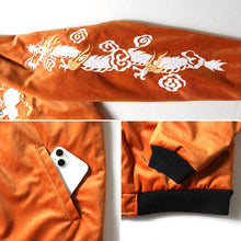 Load image into Gallery viewer, HOUSTON VELVETEEN SOUVENIR JACKET (MAP) / 別珍 - ORANGE
