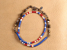 將圖片載入圖庫檢視器 Blue African Disk Beads 3way Choker
