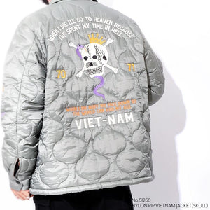 HOUSTON NYLON RIP VIETNAM JACKET (SKULL)
