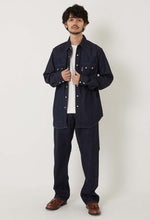 將圖片載入圖庫檢視器 BLUE BLUE MENS WOVEN MOD SUPIMA SELVAGE DENIM WIDE JEANS
