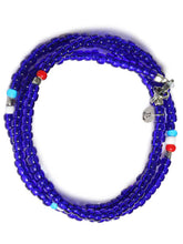 Load image into Gallery viewer, GLASS BZ LONG NECKLACE - NAVY
