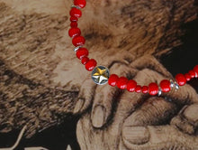 將圖片載入圖庫檢視器 White Hearts Circle Star Bracelet -Red-
