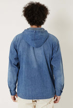 將圖片載入圖庫檢視器 BLUE BLUE WOVEN SELVAGE LIGHT DENIM BIG POCKET PULL PARKA

