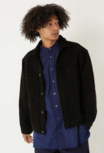 Load image into Gallery viewer, Nijuori Sashiko Dark Black Trucker Jacket
