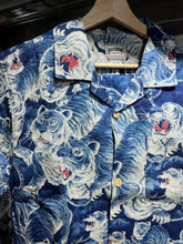將圖片載入圖庫檢視器 SPECIAL - HOUSTON “百虎” ALOHA SHIRT - INDIGO ONE WASH
