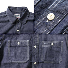 將圖片載入圖庫檢視器 HOUSTON USA COTTON CHAMBRAY WORK SHIRT
