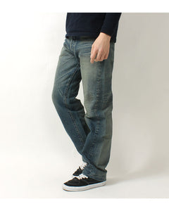 EIGHT'G 605-RD LOOSE STRAIGHT REAL DAMAGE JEANS