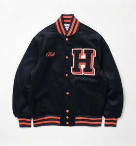 HOUSTON CORDUROY AWARD JACKET - BLACK