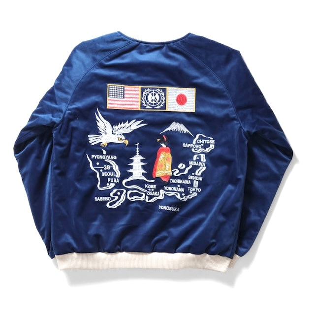 HOUSTON LVETTEN SOUVENIR JACKET (NATIONAL FLAG) - NAVY