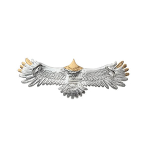 Eagle Natural Silver Color Gold Plated Pendant with Bronze