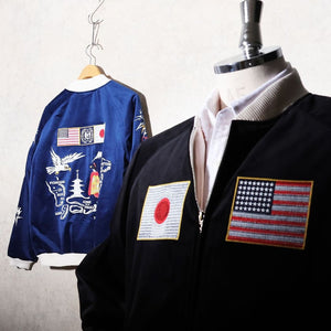 HOUSTON LVETTEN SOUVENIR JACKET (NATIONAL FLAG) - NAVY