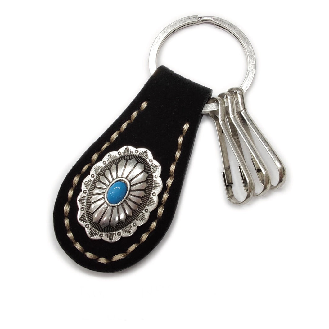 LEATHER KEY CHAIN - BLACK