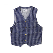 Load image into Gallery viewer, HOUSTON WABASH DENIM RAILROADER WORK VEST
